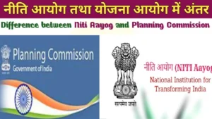 नीति आयोग और योजना आयोग में अंतर